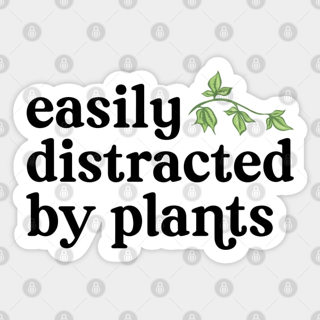 Easily Distracted by Plants Sticker by gronly